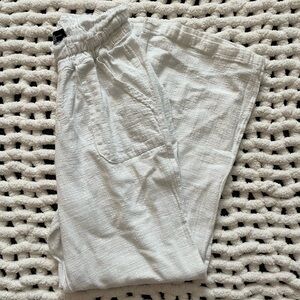 White Flowy Pants